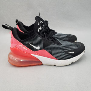 Nike Air Max 270 (GS) Size 4.5Y / Women's Size 6 Black Racer Pink Shoes